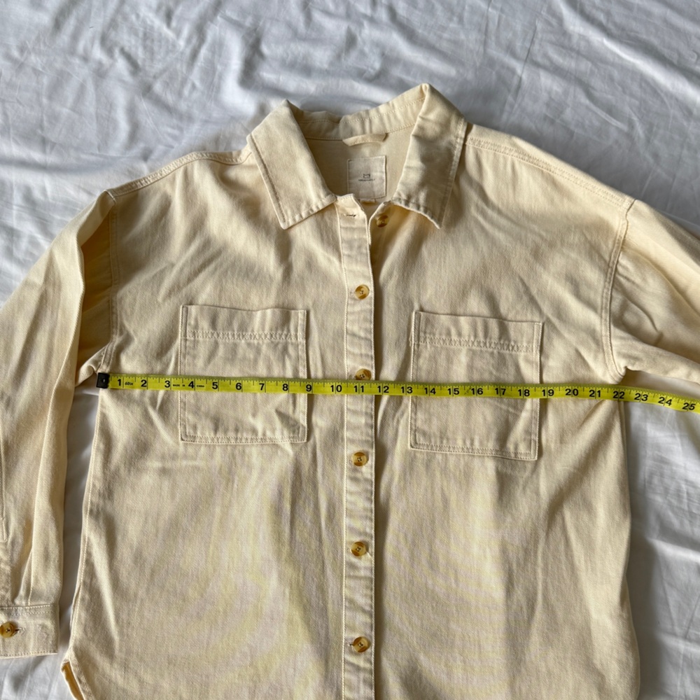 Thread & Supply Cream Lightweight Shirt Jacket women size L - Picture 6 of 9
